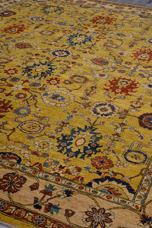 Vintage Afghan Area Rug (9' x 11')